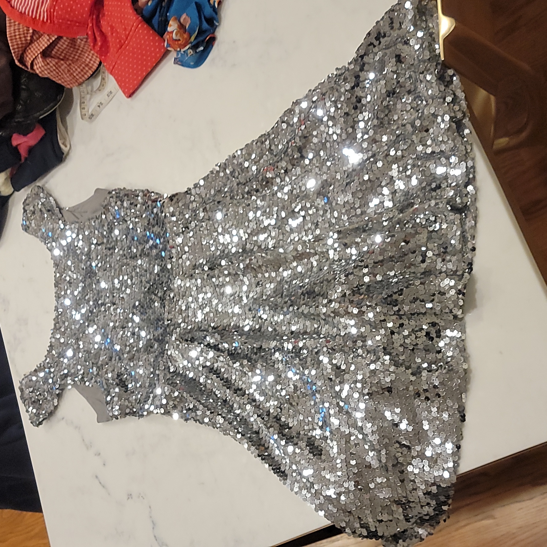Silver Sequins Mini